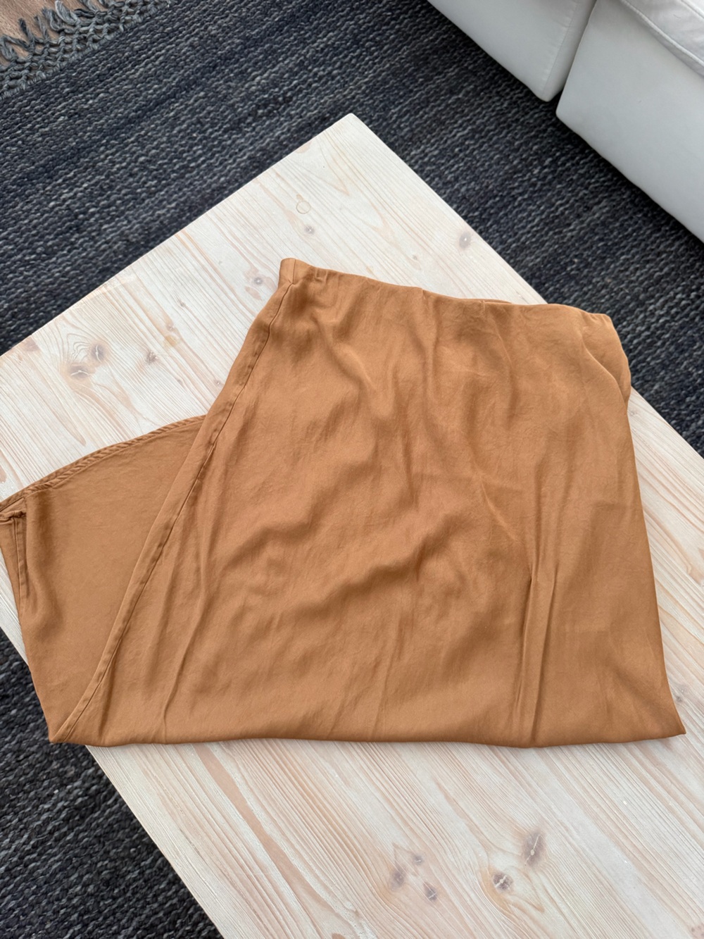 H&M Maxi Skirt in Tan Brown